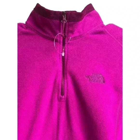 The North Face Quarter Zip Pullover Blouse Jacket Purple Medium - Picture 3 of 7